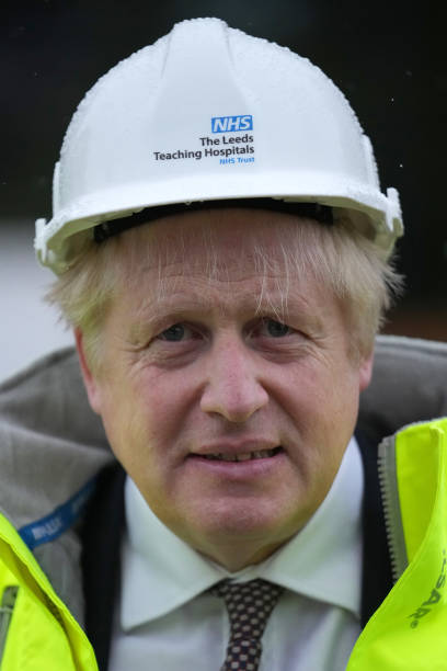 GBR: Boris Johnson Visits An NHS Hospital With The Health Secretary Ahead Of Tory Conference