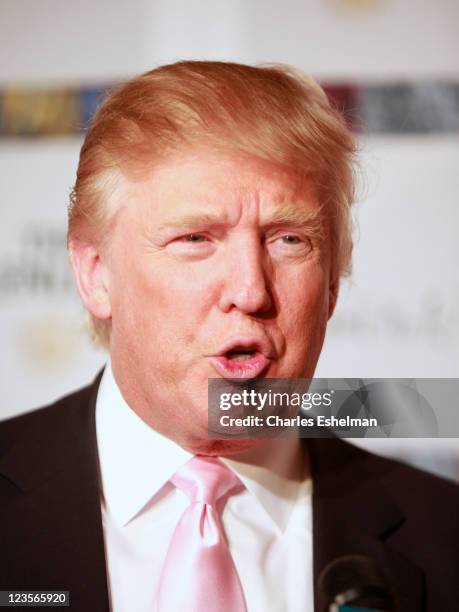 Donald Trump attends the 9th Annual Dressed To Kilt Benefit at Hammerstein Ballroom on April 5, 2011 in New York City.
