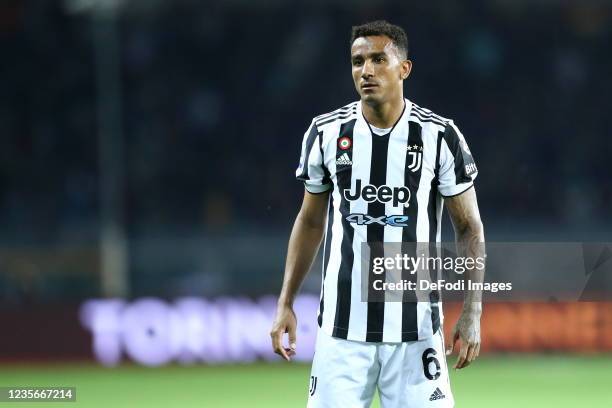 Danilo Luiz da Silva of Juventus FC look on during the Serie A match between Torino FC and Juventus at Stadio Olimpico di Torino on October 1, 2021...