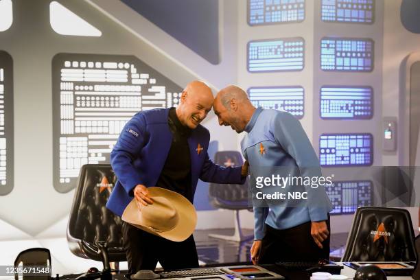 Owen Wilson" Episode 1806 -- Pictured: Host Owen Wilson as Jeff Bezos and Luke Wilson as Mark Bezos during the "Billionaire Star Trek" sketch on...