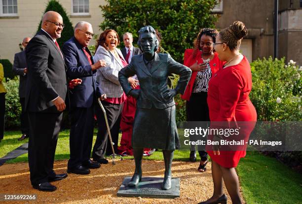 The family of Henrietta Lacks at the unveiling of a statue on the 70th anniversary of her death at Royal Fort House in Bristol. The statue, created...