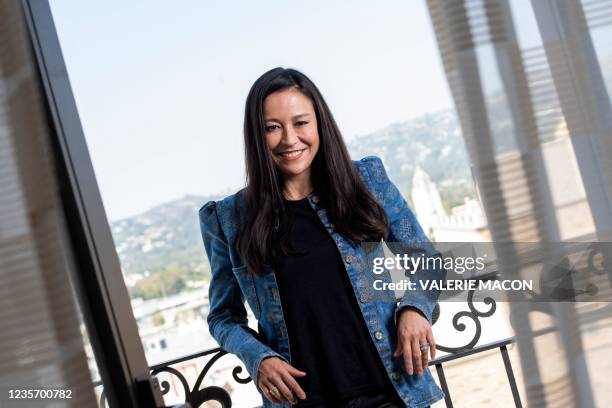 Filmmaker Chai Vasarhelyi poses during the press day for her new documentary "The Rescue", in Beverly Hills, California, September 20, 2021. - After...