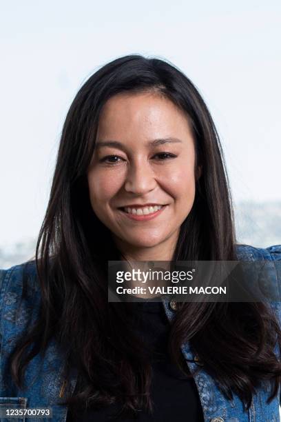 Filmmaker Chai Vasarhelyi poses during the press day for her new documentary "The Rescue", in Beverly Hills, California, September 20, 2021. - After...