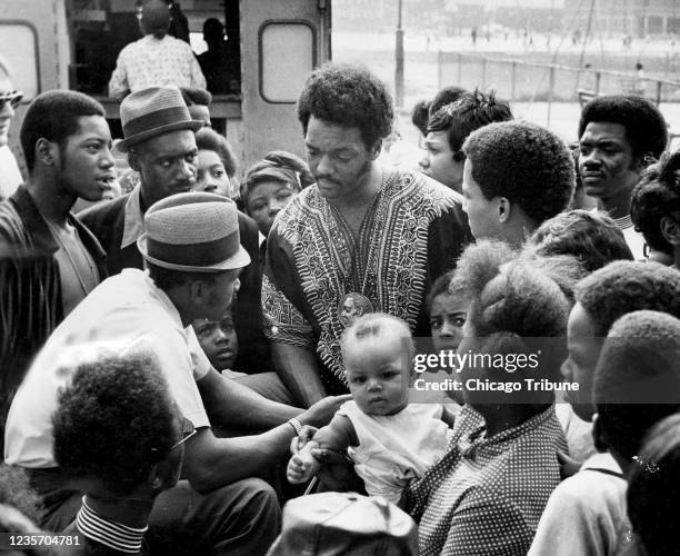 The Rev. Jesse Jackson at Cabrini-Green in 1970.