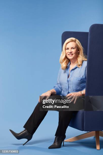 Chef Helene Darroze poses for a portrait on January 30, 2020 in Paris, France.