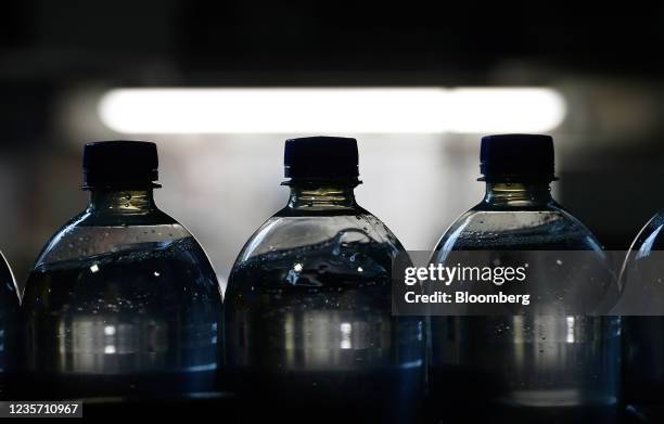 Fizzy drinks on the production line at the Refresco soft-drink bottling factory in Kegworth, U.K., on Tuesday, Oct. 5, 2021. PAI Partners is...