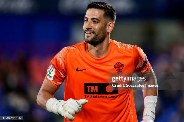 Kiko Casilla of Elche during the La Liga Santander match between Getafe v Elche at the Coliseum Alfonso Perez on September 13, 2021 in Getafte Spain