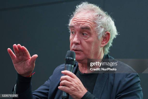 The Spanish chef Ferran Adria takes part in the press conference for the presentation of the documentary 'The footprints of elBulli' in Madrid,...