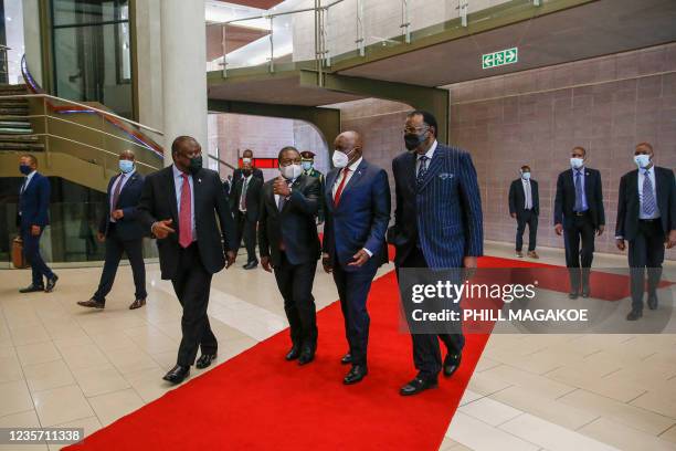 South African President and Southern African Development Community Chairperson on Politics, Defence and Security Cooperation Cyril Ramaphosa ,...