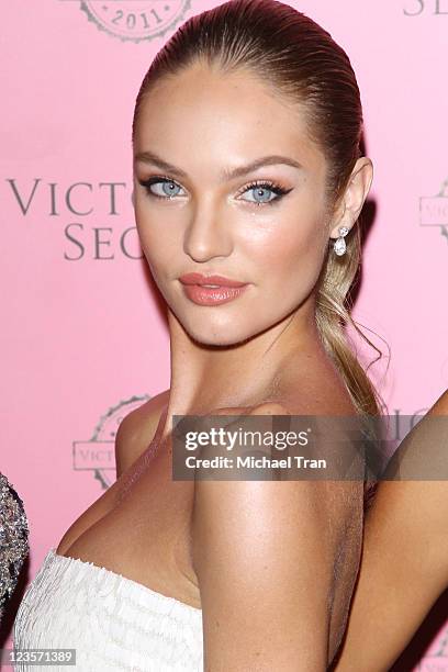 Candice Swanepoel arrives at Victoria's Secret celebrates 2011 swim season held at Club L on March 30, 2011 in West Hollywood, California.