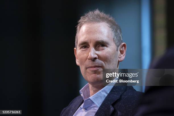 Andy Jassy, chief executive officer of Amazon.Com Inc., during the GeekWire Summit in Seattle, Washington, U.S., on Tuesday, Oct. 5, 2021. The...