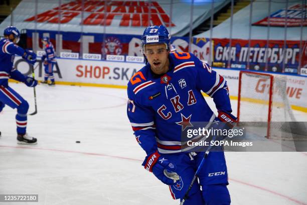 Hockey Club player Igor Ozhiganov in action during the Kontinental Hockey League, Regular Season, KHL 2021/22 between SKA Saint Petersburg and...