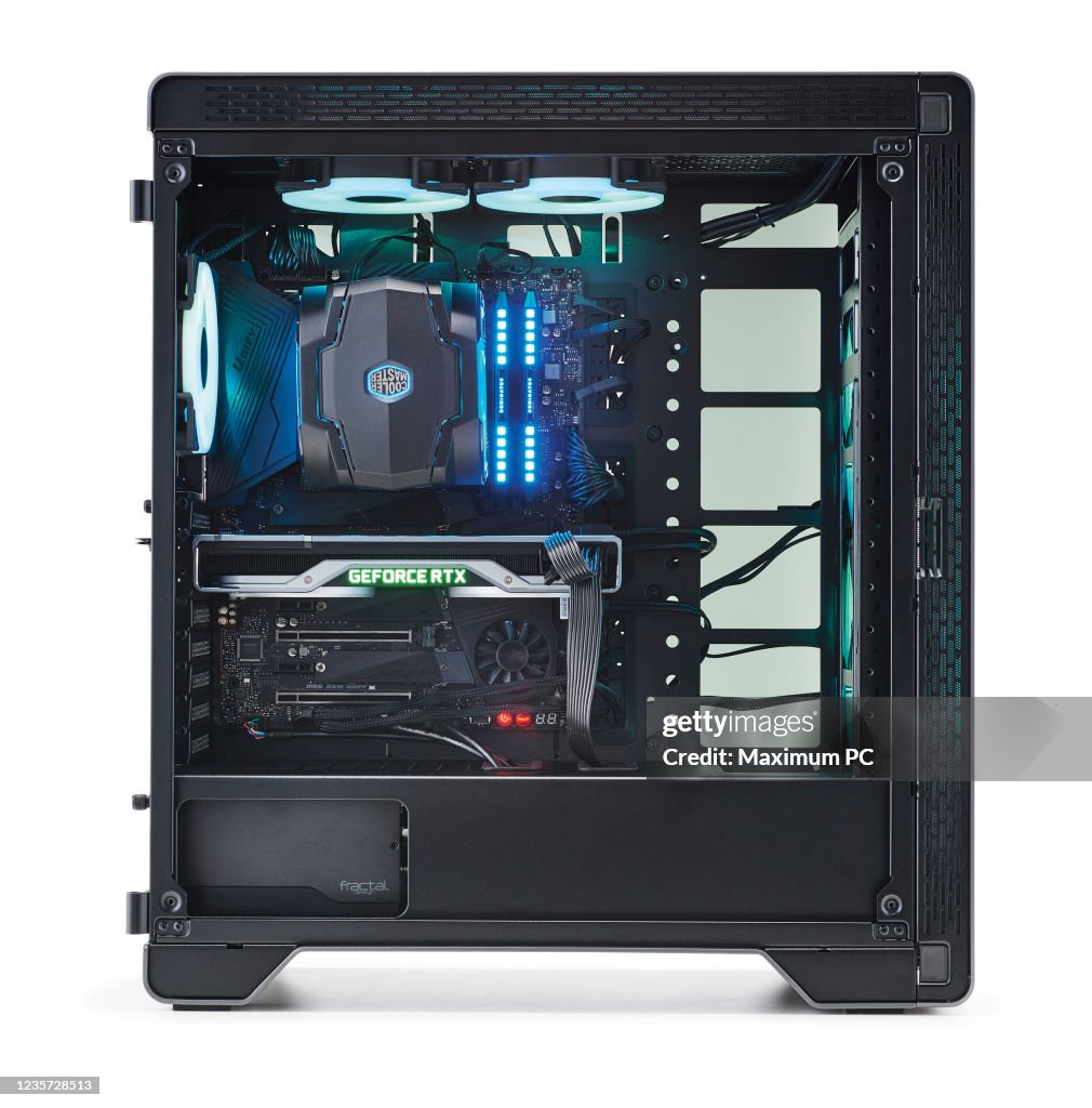 A custom build gaming PC with a Thermaltake A500 TG case, taken on ...