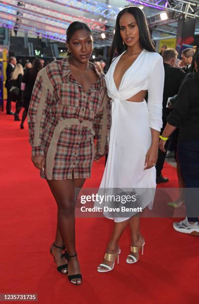 Isan Elba and Sabrina Dhowre Elba attend the Opening Night Gala for "The Harder They Fall" during the 65th BFI London Film Festival at The Royal...