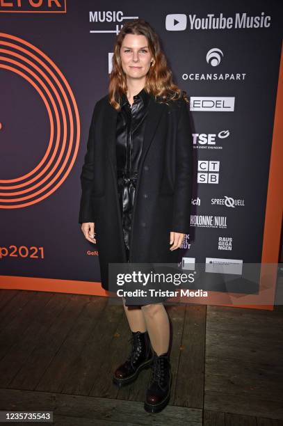 Eva Briegel of the band Juli attends the Pop Culture Award 2021 at Tipi am Kanzleramt on October 6, 2021 in Berlin, Germany.