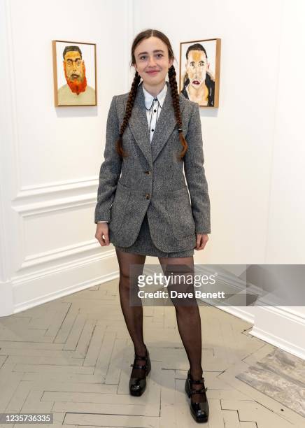 Angelica Jopling attends a private view of "Incubator 21" by Charlie Gosling at A.Society on October 6, 2021 in London, England.