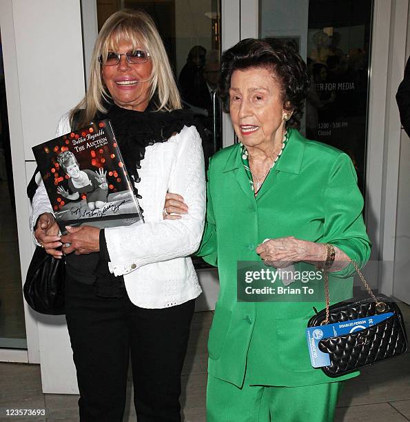 Nancy Sinatra and mother Nancy Sinatra Sr. Attend Paley Center & TCM present Debbie Reynolds' Hollywood memorabilia exhibit reception at The Paley...