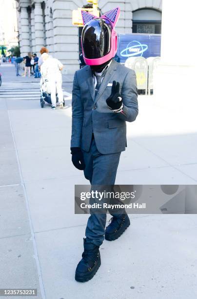 Rapper Lil Uzi Vert is seen leaving the Thom Browne store on October 7, 2021 in New York City.