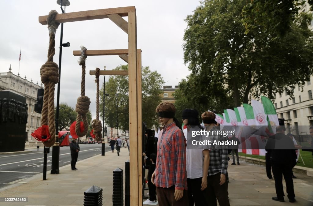 Protest in London against Iranian President Ebrahim Raisi and executions in Iran