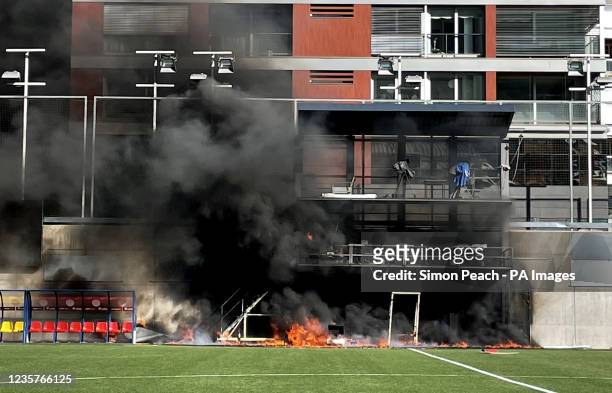 Fire breaks out at Estadi Nacional, Andorra. Preparations for Englands World Cup qualifier in Andorra were hit by a fire at the Estadi Nacional. The...