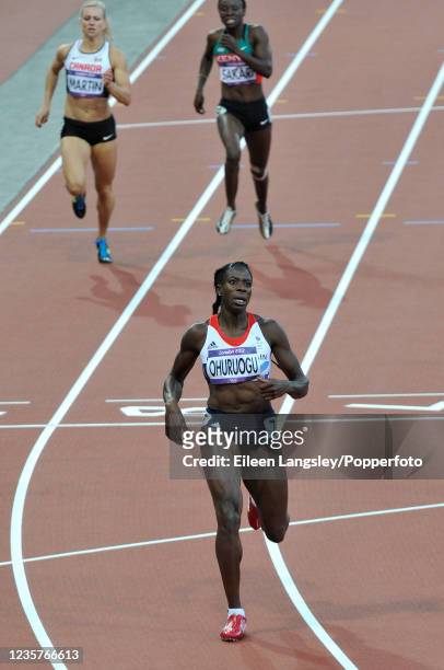 Christine Ohuruogu representing Great Britain after competing in the semi-finals of the womens 400 metres on day 8 of the 2012 Summer Olympics at the...