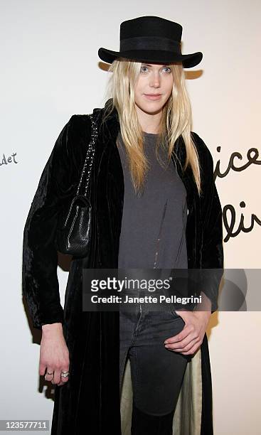Actress Byrdie Bell attends the Alice + Olivia Fall 2011 presentation during Mercedes-Benz Fashion Week at The Plaza Hotel on February 14, 2011 in...