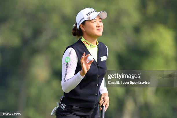 Minjee Lee of Austrailia during the second round of the Cognizant Founders Cup on October 8, 2021 at Mountain Ridge Country Club in West Caldwell, NJ.