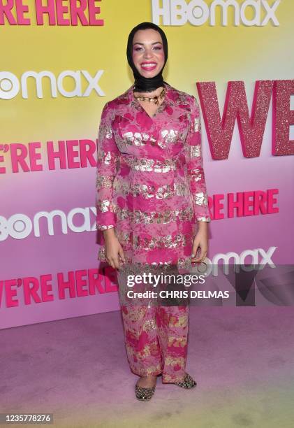 Author-activist Blair Imani arrives for the Los Angeles Premiere of Season 2 of HBOs unscripted series "We're Here" at Sony Pictures Studios in...