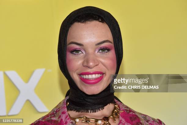 Author-activist Blair Imani arrives for the Los Angeles Premiere of Season 2 of HBOs unscripted series "We're Here" at Sony Pictures Studios in...