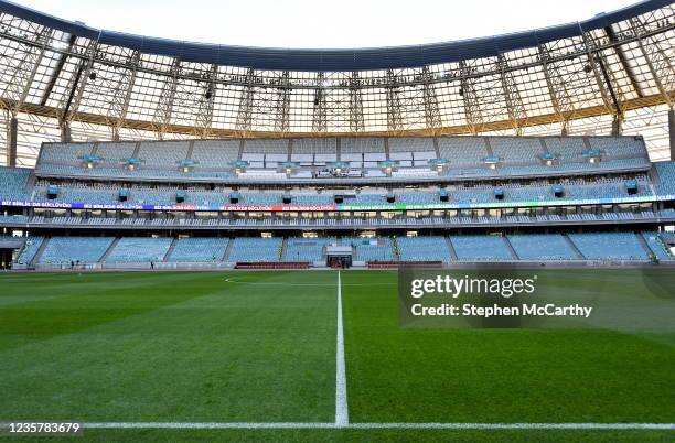 Baku , Azerbaijan - 9 October 2021; A general view of the Baku Olympic Stadium before the FIFA World Cup 2022 qualifying group A match between...
