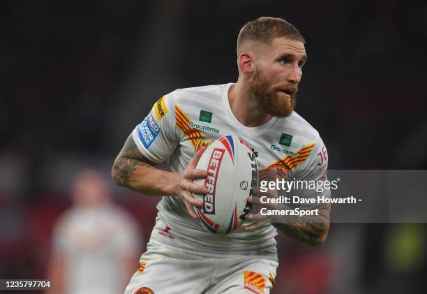 Catalans Dragons' Sam Tomkins during the Betfred Super League Grand Final match between Catalans Dragons and St Helens at Old Trafford on October 9,...