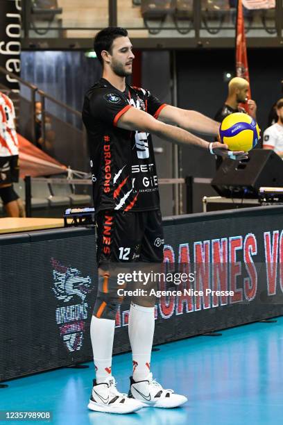 Krasimir GEORGIEV of Cannes during the Ligue A match between Cannes and Paris on October 9, 2021 in Cannes, France.