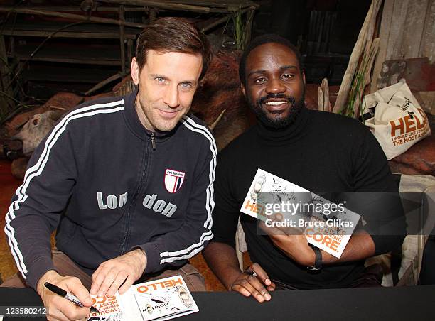 Lewis Cleale and Bryan Tyree Henry promote The Original Broadway Cast/Ghostlight Records Recording of "The Book Of Mormon" at The Eugene O'Neill...