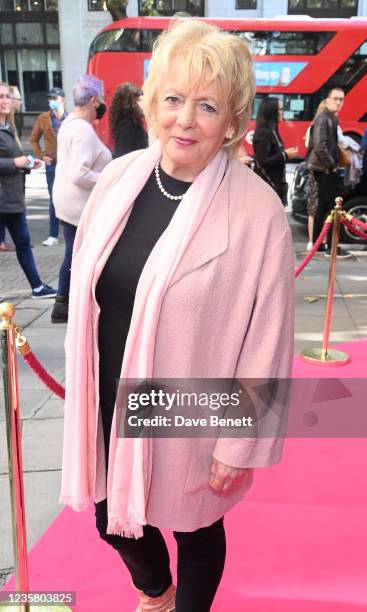 Alison Steadman attends a drinks reception ahead of the special charity performance of "Tina: The Tina Turner Musical" in aid of Refuge at the Strand...