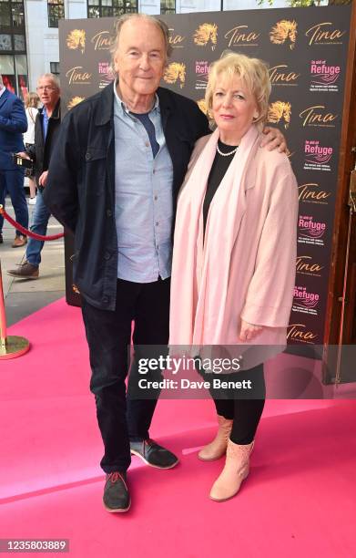 Michael Elwyn and Alison Steadman attend a drinks reception ahead of the special charity performance of "Tina: The Tina Turner Musical" in aid of...