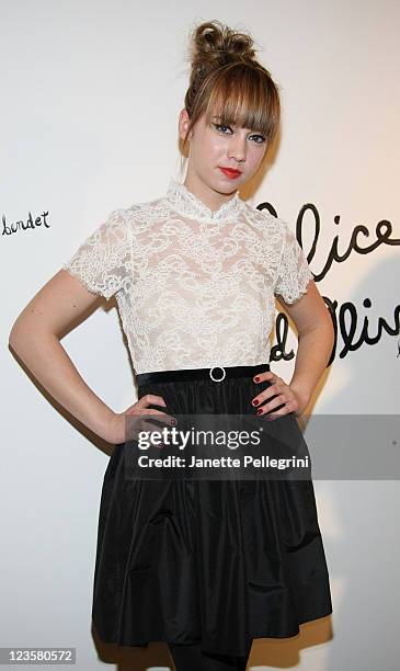 Caitlin Moe attends the Alice + Olivia Fall 2011 presentation during Mercedes-Benz Fashion Week at The Plaza Hotel on February 14, 2011 in New York...