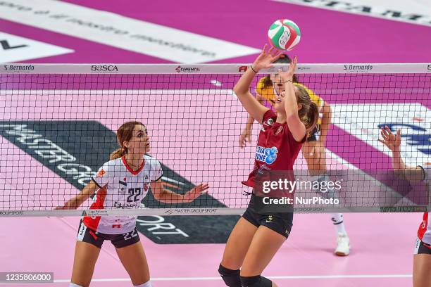 Stufi Federica &amp;#xA;, Avenia Giorgia (Acqua &amp;amp; Sapone( during the Volleyball Italian Serie A1 Women match Bosca S.Bernardo Cuneo vs...