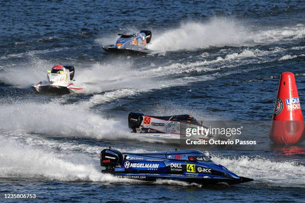 Edgaras Riabko from Lithuania competes in their powerboat of F2 Lithuania Team during the power boating UIM F2 World Championship Grand Prix of...