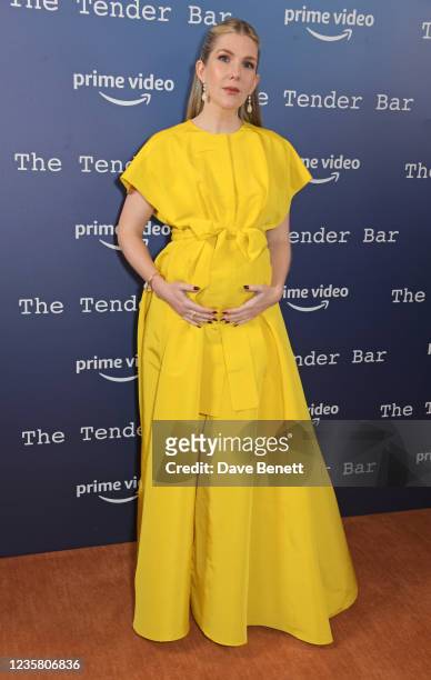 Lily Rabe attends a photocall for "The Tender Bar" during the 65th BFI London Film Festival at NoMad London on October 10, 2021 in London, England.