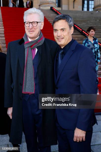 Theo Koll and Norbert Himmler during the OPUS Klassik Award at Konzerthaus Am Gendarmenmarkt on October 10, 2021 in Berlin, Germany.