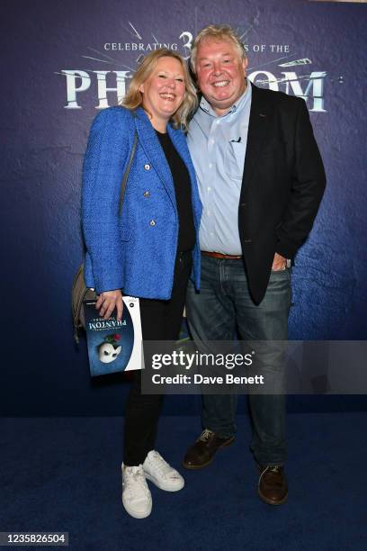 Sandra Phylis Conolly and Nick Ferrari attend a pre-show drinks reception ahead of the 35th birthday gala performance of "The Phantom Of The Opera"...