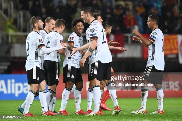 October 2021, North Macedonia, Skopje: Football: World Cup Qualification Europe, North Macedonia - Germany, Group Stage, Group J, Matchday 8, at...
