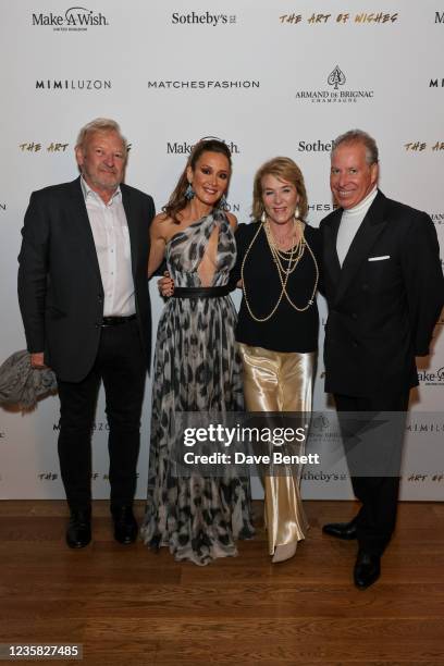 Yoav Gottesman, Batia Ofer, Founder of Art of Wishes, Hannah Rothschild and David Armstrong-Jones, 2nd Earl of Snowdon attend the Art of Wishes Gala...