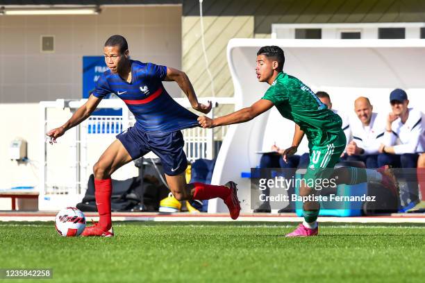 Kevin DANOIS of France U18 during the friendly international soccer match between France U18 and Algeria U18 at INF Clairefontaine on October 12,...