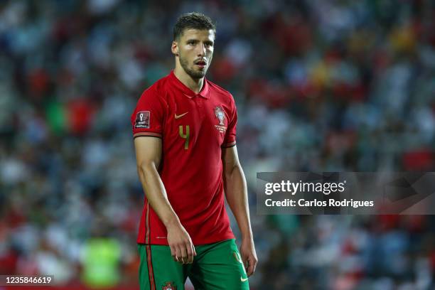 Ruben Dias of Manchester City and Portugal during the 2022 FIFA World Cup Qualifier match between Portugal and Luxembourg at Estadio Algarve on...