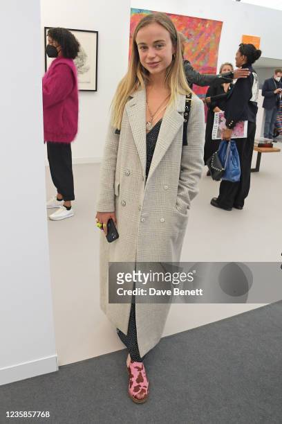 Lady Amelia Windsor attends a VIP preview of the Frieze Art Fair 2021 in Regent's Park on October 13, 2021 in London, England.