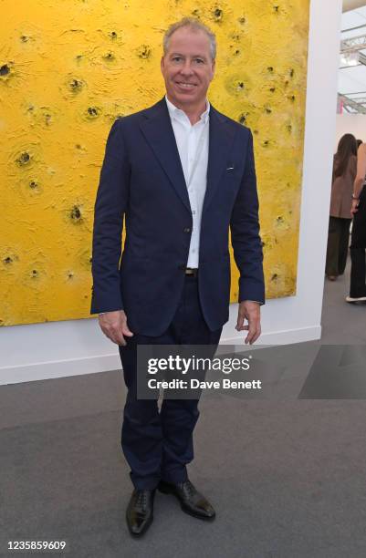 David Armstrong-Jones, 2nd Earl of Snowdon attends a VIP preview of the Frieze Art Fair 2021 in Regent's Park on October 13, 2021 in London, England.