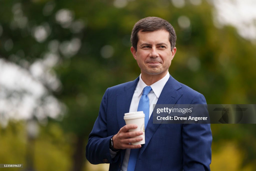 Transportation Secretary Buttigieg Speaks To The Media At The White House