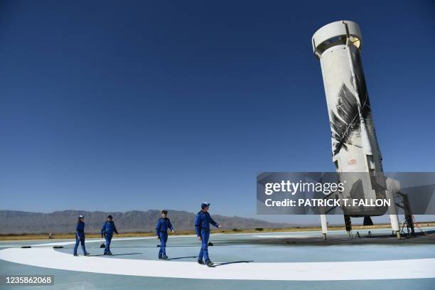 Blue Origin's Vice President of Mission & Flight Operations, Audrey Powers; "Star Trek" actor William Shatner; Planet Labs co-founder, Chris...