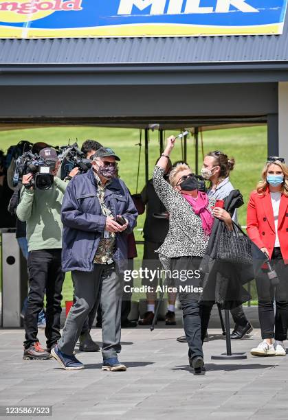 Patrons arrive on course at Warrnambool Racing Club, which is holding the meeting as a vaccination passport trial, ahead of Fabriweld Constructions...